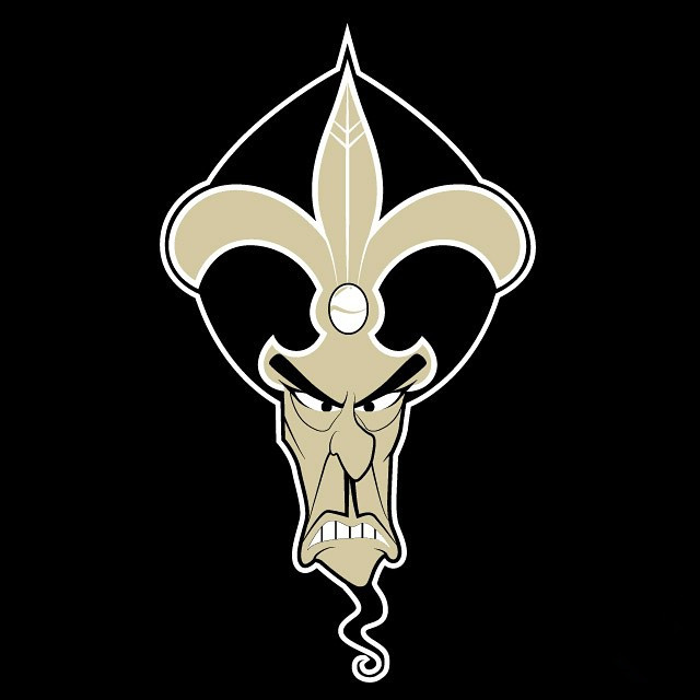 New Orleans Saints logo iron on transfers